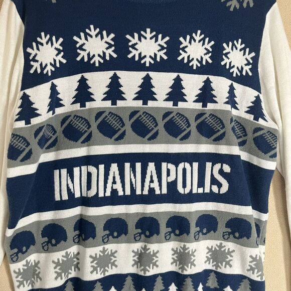 NFL Indianapolis Colts Ugly Christmas Sweater Exclusion Clothing Men's Size L - Picture 4 of 6